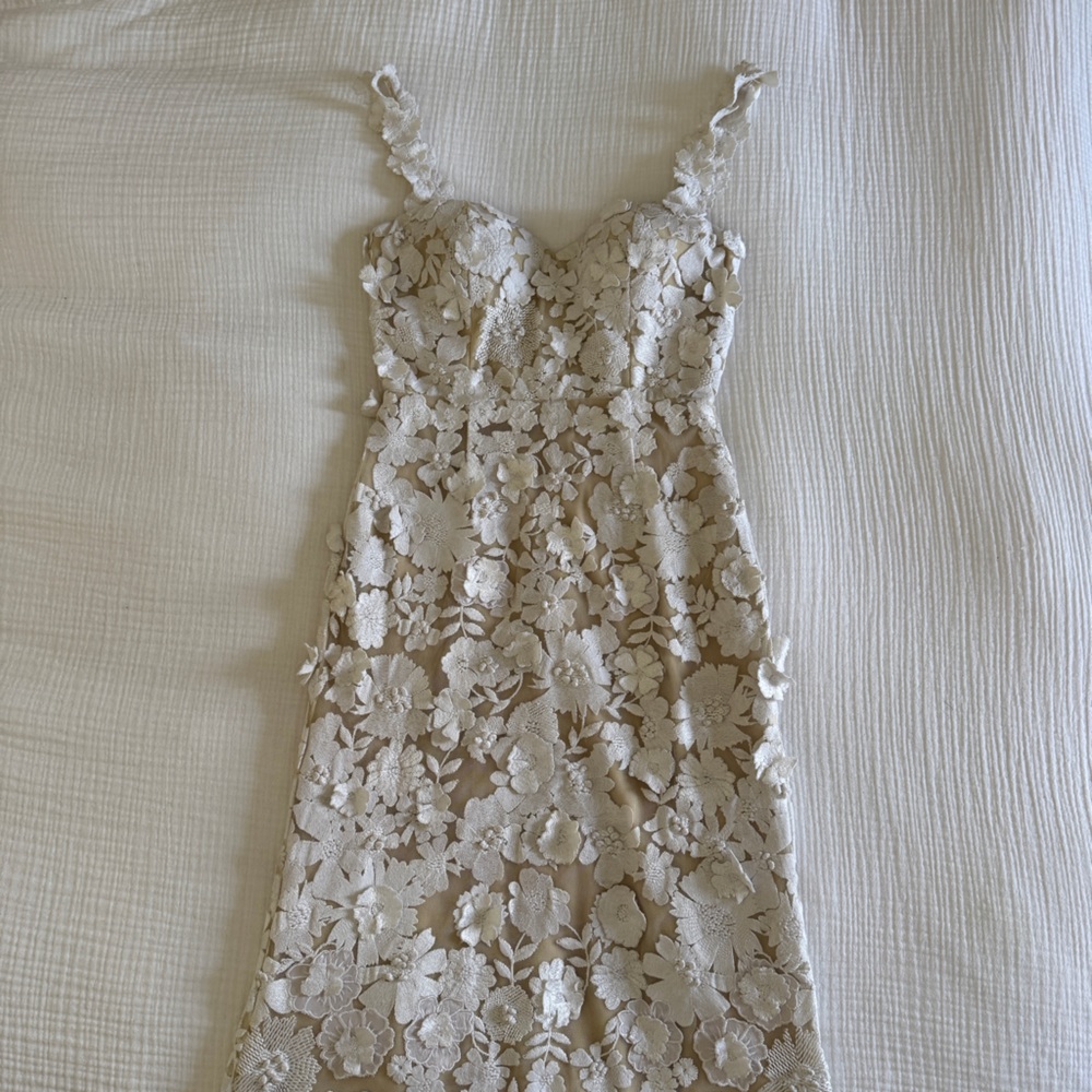NWT Anthropologie BHLDN Brigitta Floral Lace Gown Wedding Dress - Picture 6 of 14